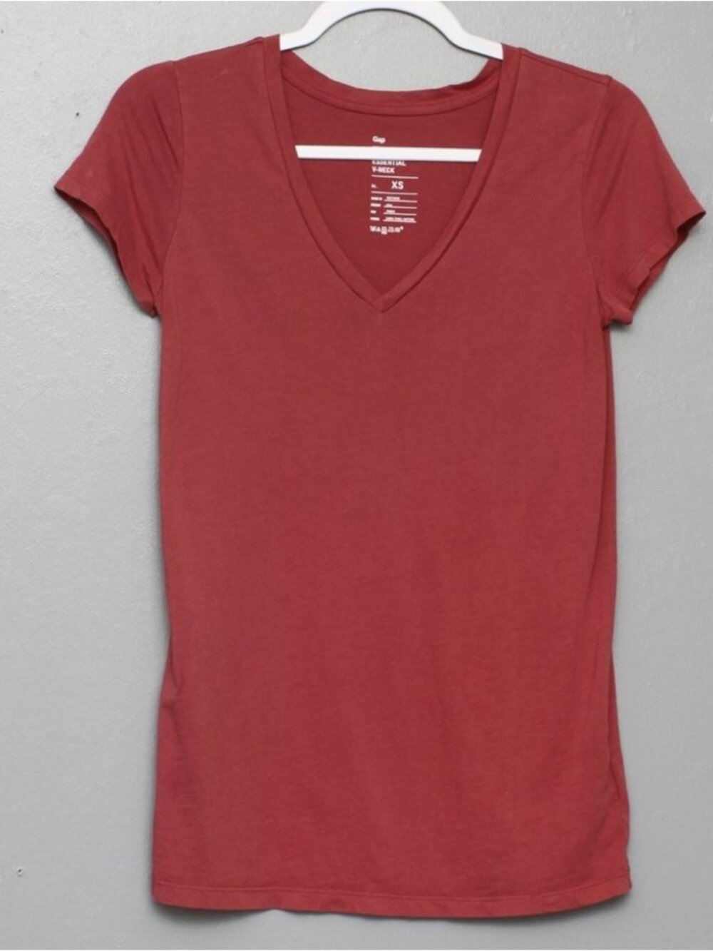 Essential V Neck Pima Cotton Short Sleeve Tee - Picture 1 of 2